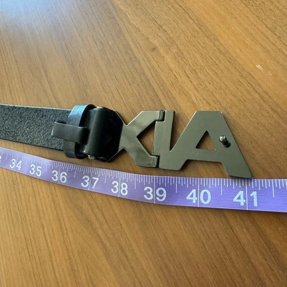 COPY - ARMANI EXCHANGE - Genuine Leather Black Belt Size 30 - Picture 3 of 7